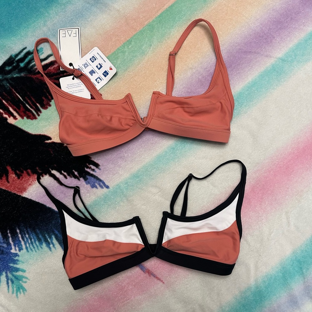 2 beautiful FAE bikini tops NEW